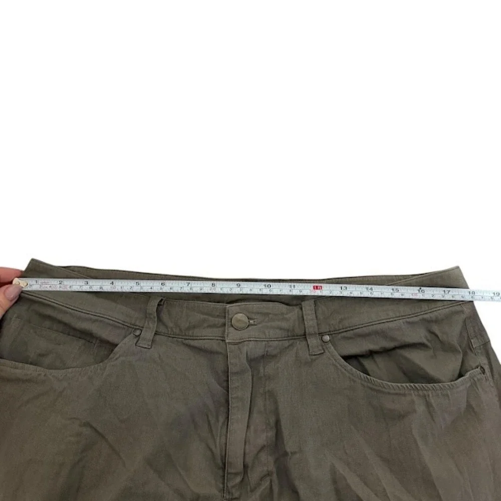 lululemon Khaki Green ABC VersaTwill Stretch Cotton‎ Chino Pants Mens 34 x 32 - Picture 5 of 5